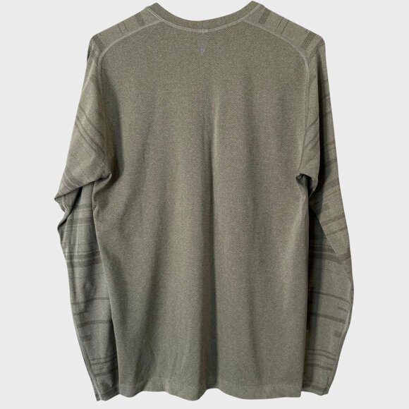 Lululemon Metal Vent Tech Long-Sleeve Shirt Green Men's Medium Casual Activewear - Picture 4 of 12